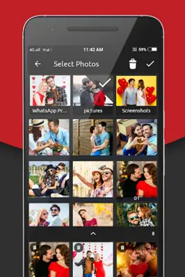 Valentin Day Video Maker Music android App screenshot 6